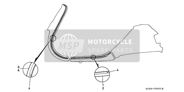 Honda NH80MD 1989 Stripe (1) for a 1989 Honda NH80MD